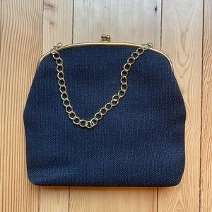 Vintage 50's Jemco Black Tweed Purse (Mint Condition)